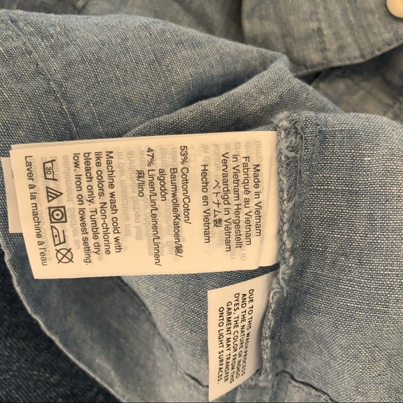 NWT Madewell Denim Button Front Tie Skirt Mini - Picture 6 of 6